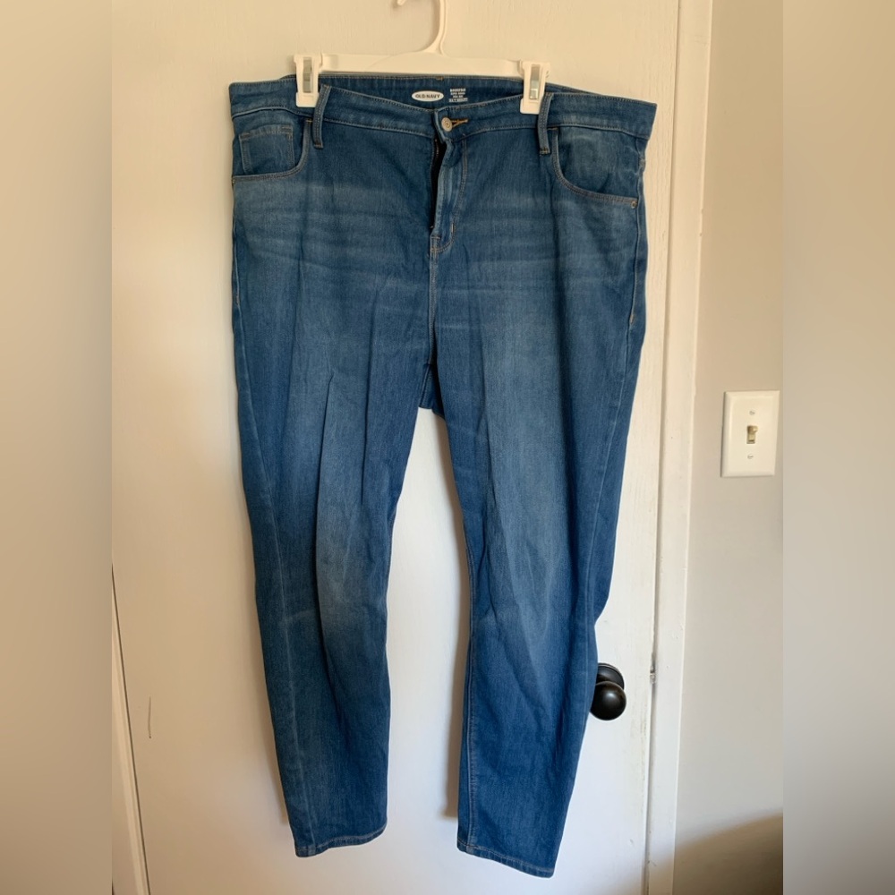 Old Navy Rockstar Super Skinny High Rise Jeans 24/7 Sculpt Medium Wash